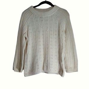 Banana Republic Sweater Size S Petite Cream Beaded Some Cashmere